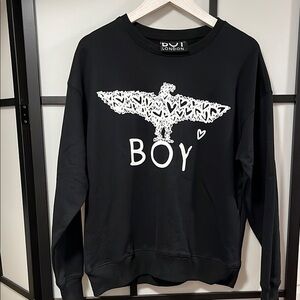 Boy London "Big Logo" Eagle Crewneck Sweatshirt Black Size Small NWT